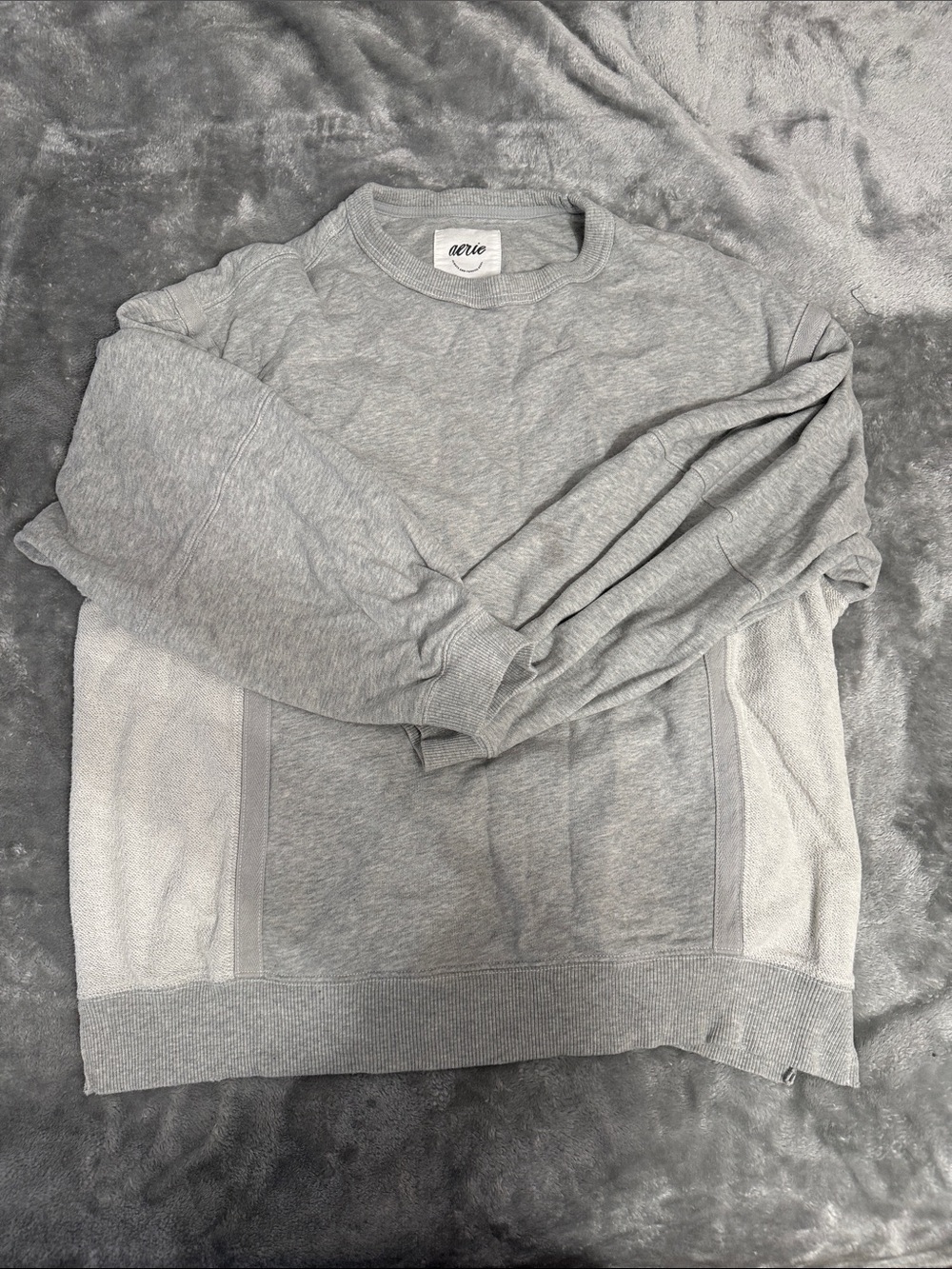 aerie Light Gray Crewneck Sweatshirt